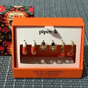 NEW | Piper K | Festive Fall Halloween Hoop Earrings